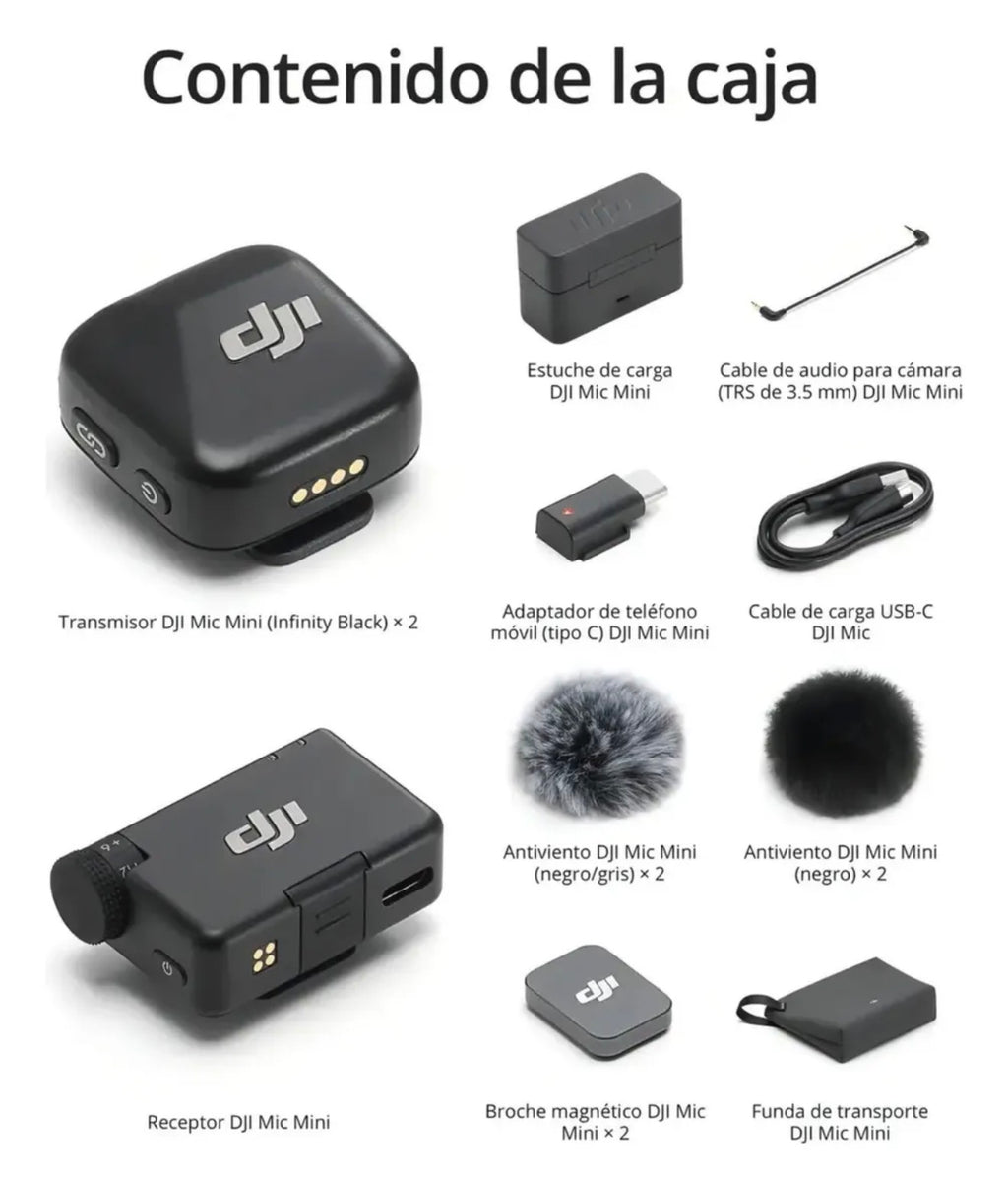 DJI Mic Mini 2TX + 1RX con Estuche de Carga · Original