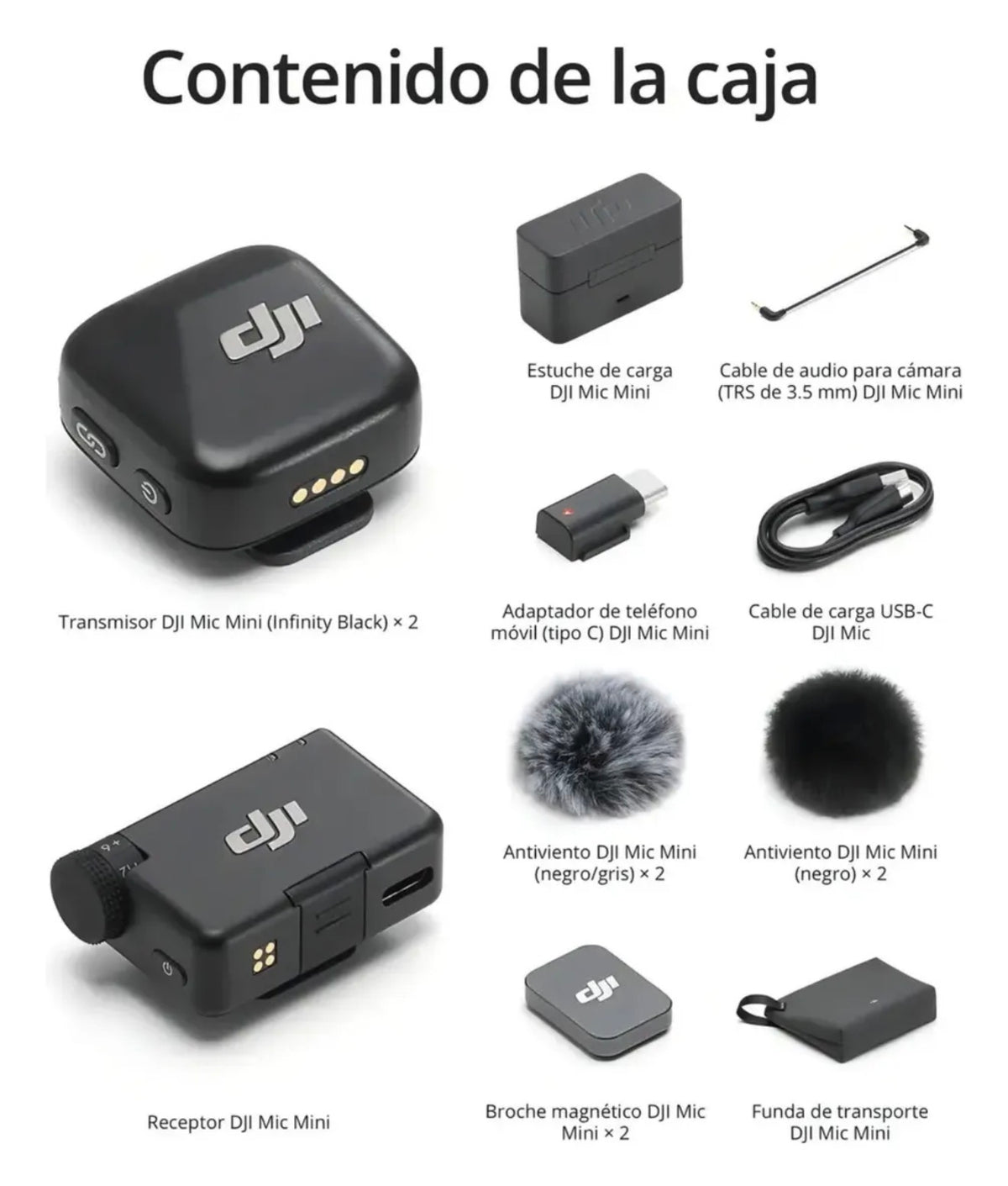 DJI Mic Mini 2TX + 1RX con Estuche de Carga · Original